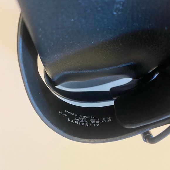 All Saints Black Big Buckle Slides - Picture 4 of 4